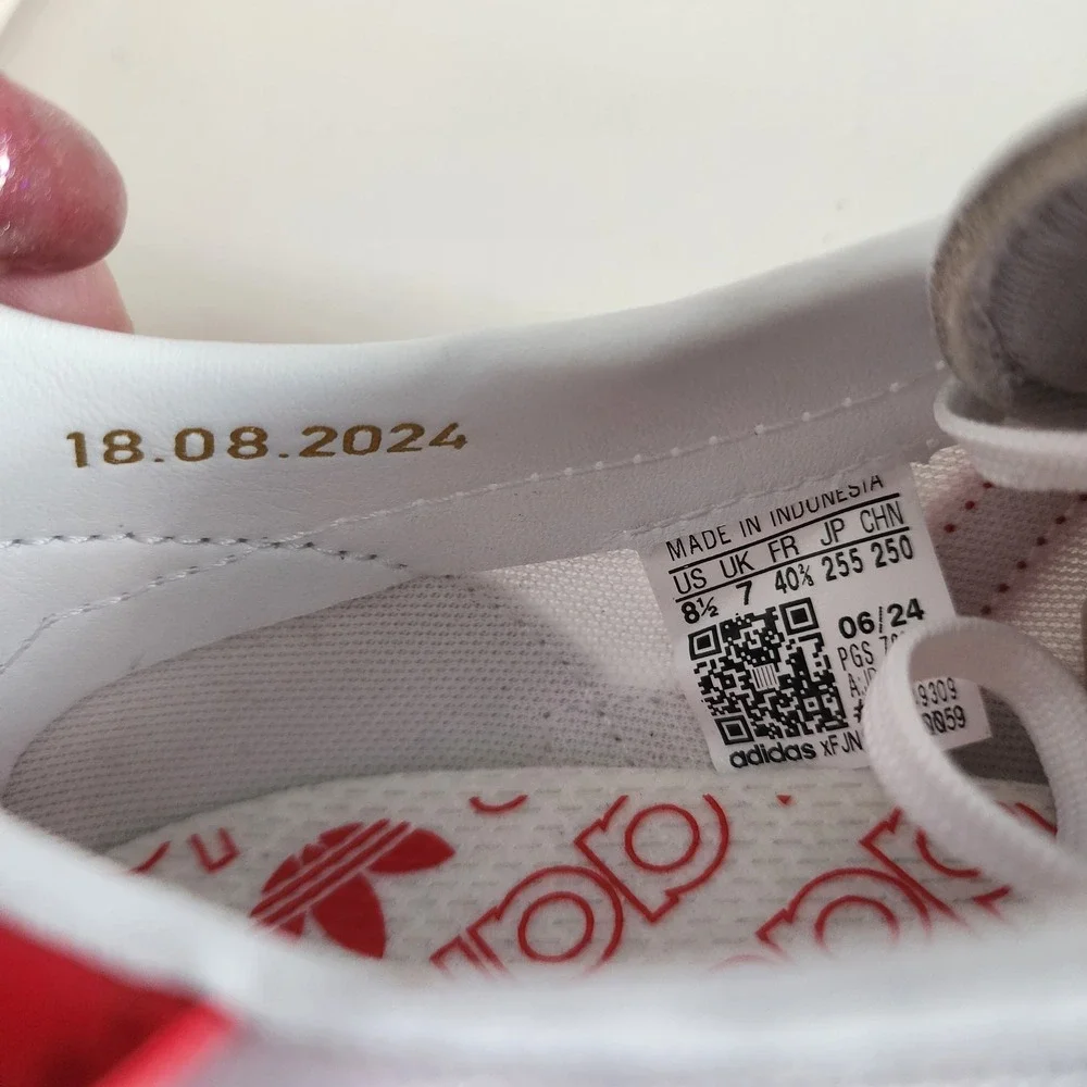 Adidas SL 72 75th Anniversary Cloud White Better Scarlet Red Women's Sz 8 JP5277